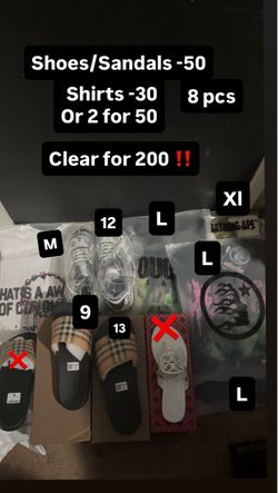 Bulk Shirts/Shoes