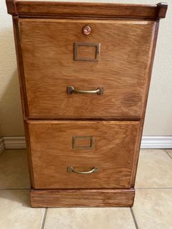 Wooden file cabinet /Width 16+16 in/ Height 28 in