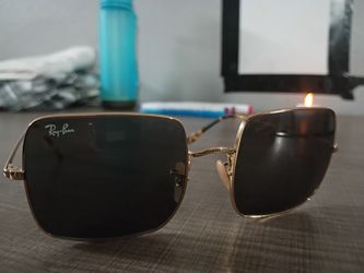 Ray-Ban Square Sunglasses Gold Frame