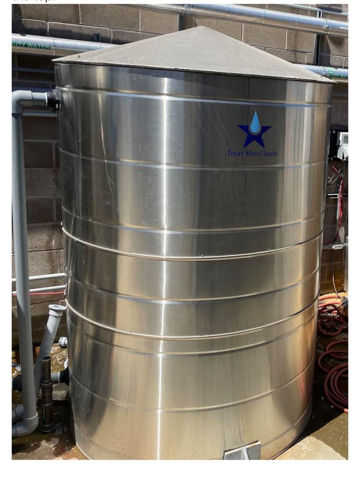 1000 Gallon stainless Steel Tank