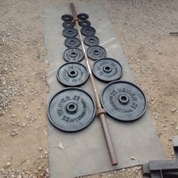 Olympic Weights 210lbs With Barbell 