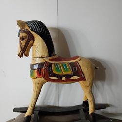 Wooden Antique Rocking Horse