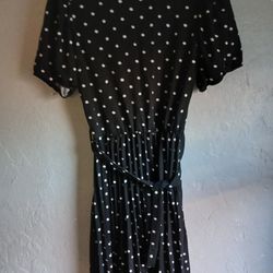 Black Poke A Dot Dress 