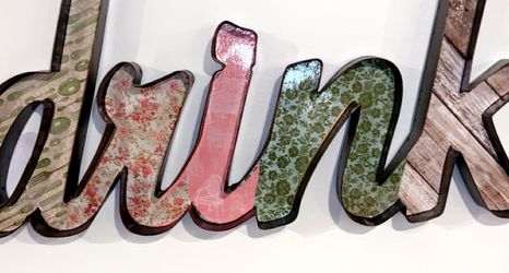 Metal “Drink” Wall Art