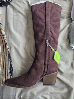 Brown Suede Cowgirl Boots