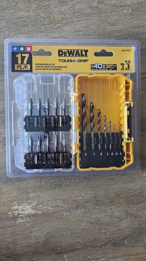 New Dewalt bit set with case