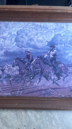 Vintage The Cattle Drive by weastern artist Joe Grandee