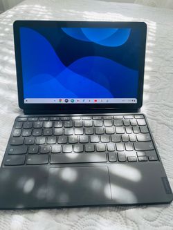 Lenovo Chromebook Duet 128GB detachable keyboard in silver/cyan