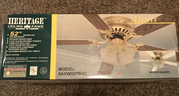 Heritage 52 Ceiling Fan For Sale In Fort Walton Beach Fl Offerup