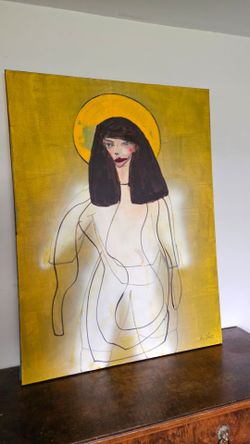 Large Abrtact Painting Original. Signed. 48x36"