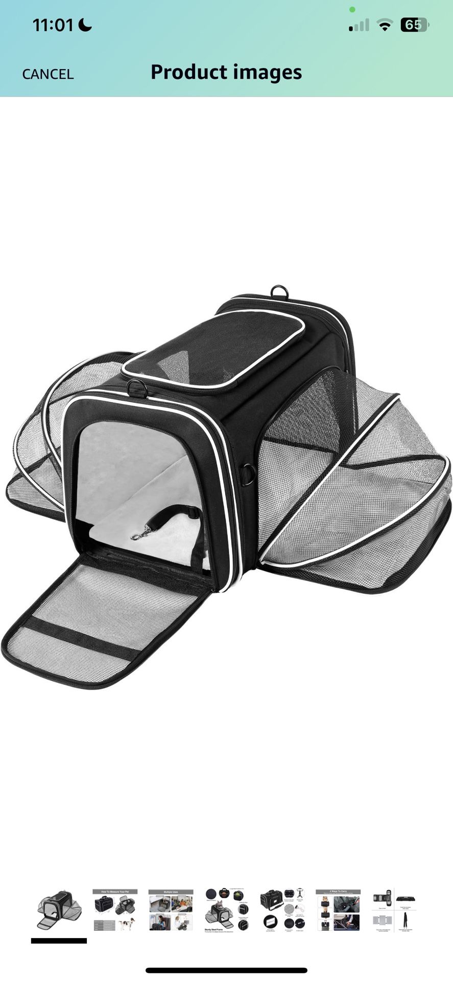 MASKEYON TSA Airline Approved Large Pet Travel Carrier,4 Sides Expandable wit...
