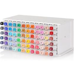 Loghot Bookmark Storage Organizer, 72 Slot Bookmark Holder, Desktop Bookmark Organizer with Removable Splitter, Storage Bookmark Rack,