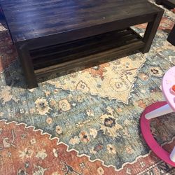 Solid Wood Rustic Coffee Table 