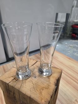 Pitt Logo Pilsner Beer Glasses Set of 2