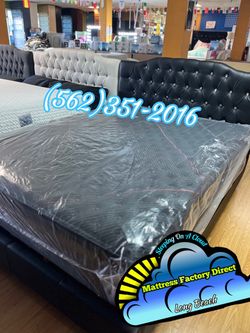Queen black diamond bed frame with mattress colchón cama