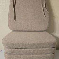 6 chair cushions Pads for dining chairs Beige color New 565-768