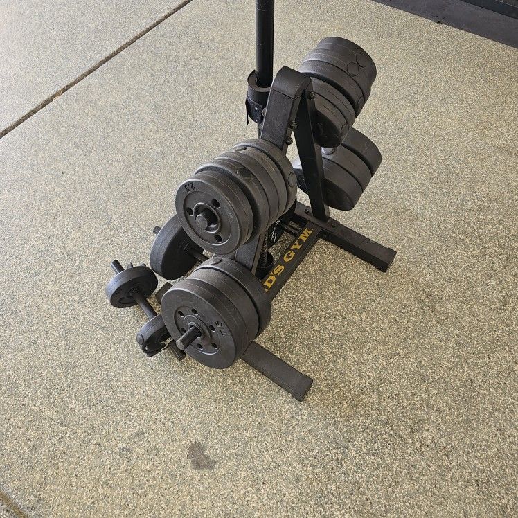 Weights/stand/barBell ( Hardly Used)