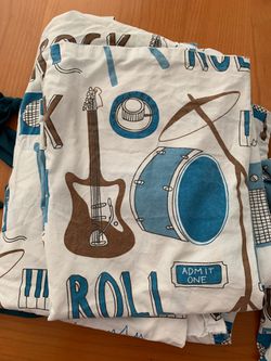 Land of Nod Rock & Roll Twin Sheets-2 sets