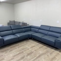 Sectional Sofa Leather - Delivery Available 
