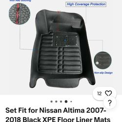 FREE - Nissan Altima 2007-2018 Black XPE Floor Liner Mats All Weather (New)