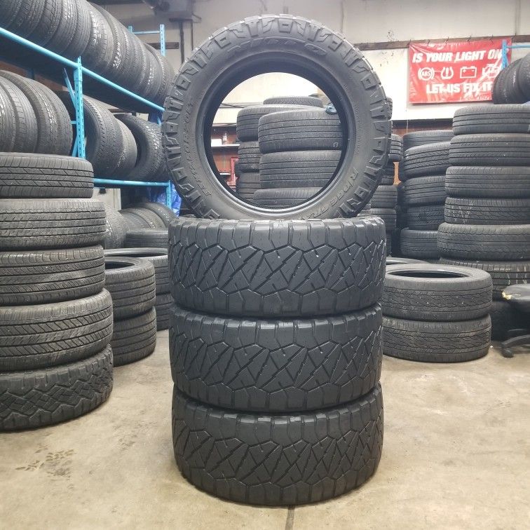 🔥 (4) LT 33 x 12.5 x 20 Nitto Ridge Grappler All Terrain Tires
