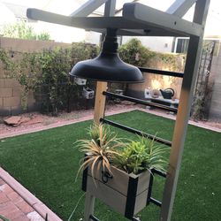 Planter With Plug In Light
