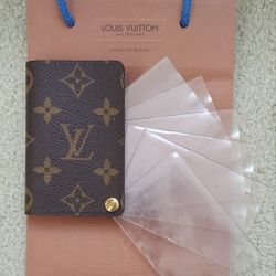 LOUIS VUITTON Monogram Porte Cartes Credit Pression Case, $100