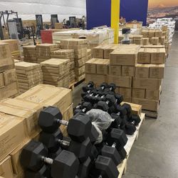 Rubber Hex Dumbbells! SALE (read Description For Location)