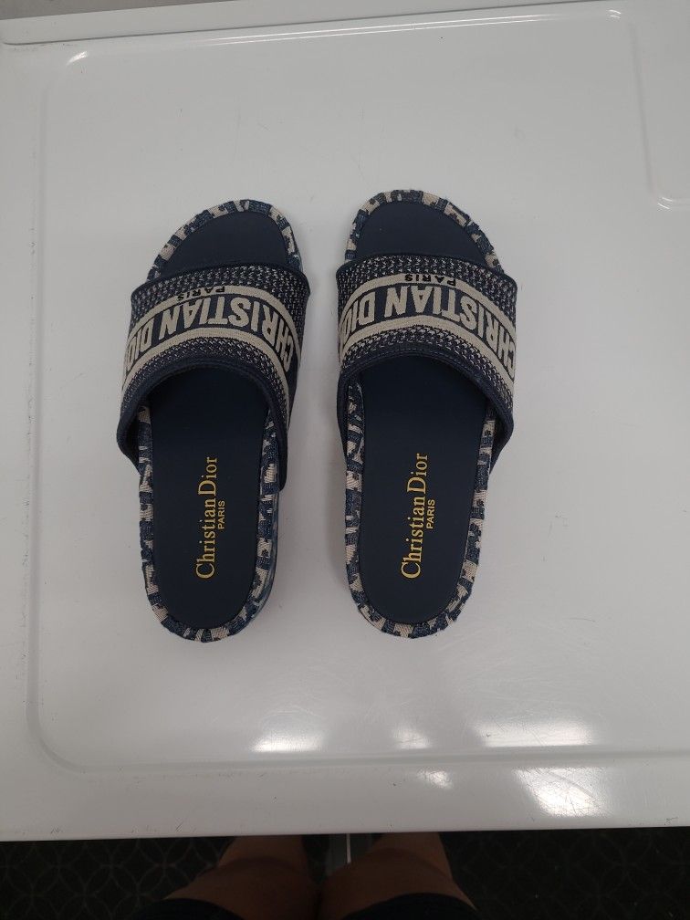 Dior Wedge SLIDES Size 8.5