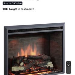 PuraFlame Western Electric Fireplace Insert — 33”, Like New - $175