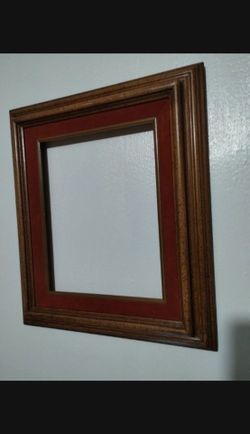 80's DOUBLE WOOD FRAME 15"×13"