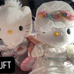 hello kitty and dear daniel vintage wedding plushies