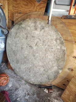 Round marble table and Glass top