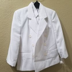 New Baptism Little Boy Size 5 Suit Set