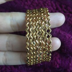 22k Gold Plated Bangles Size 2-4 2-6 2-8 Available 