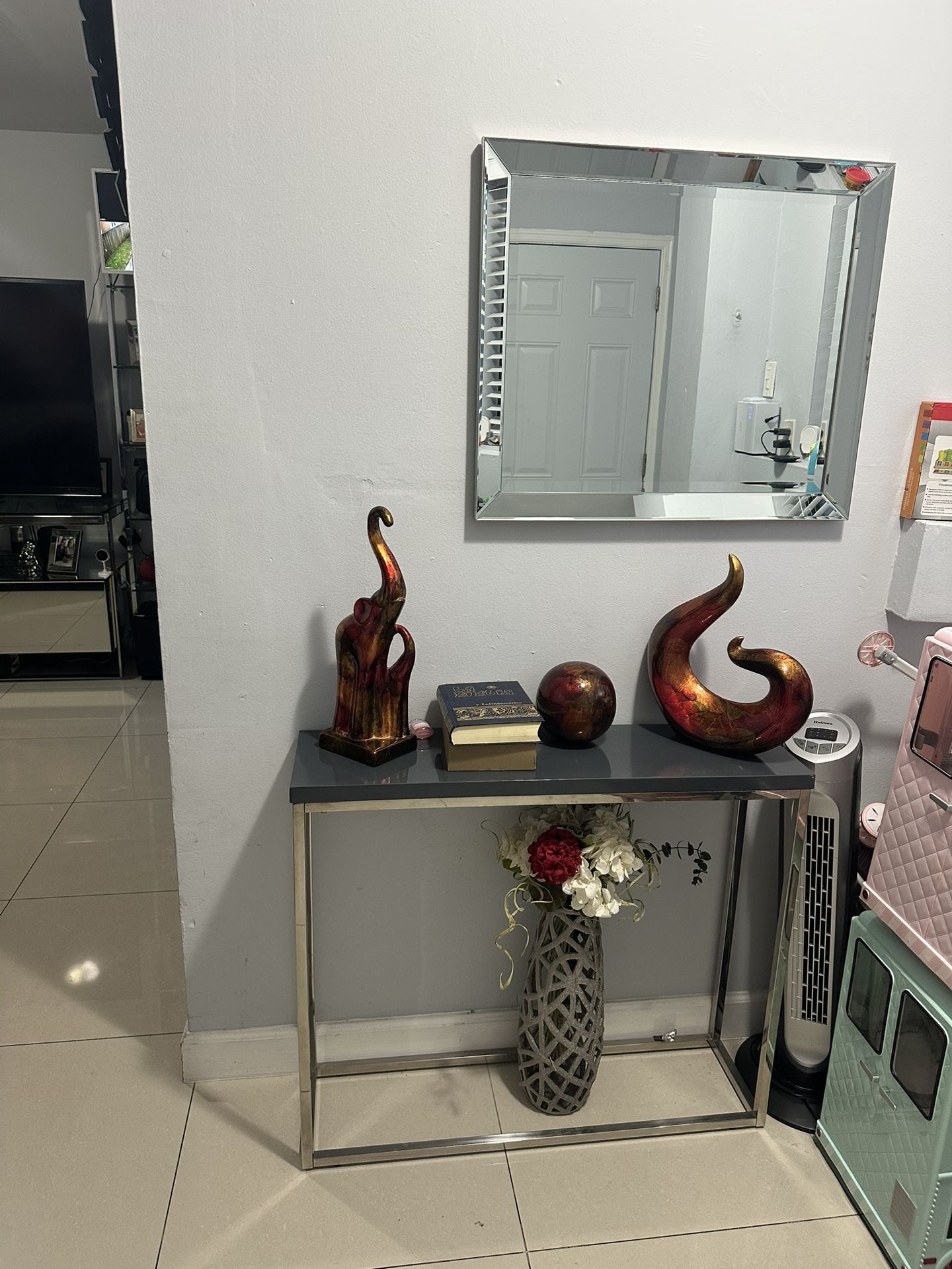 Mesa De Entrada Con Espejo