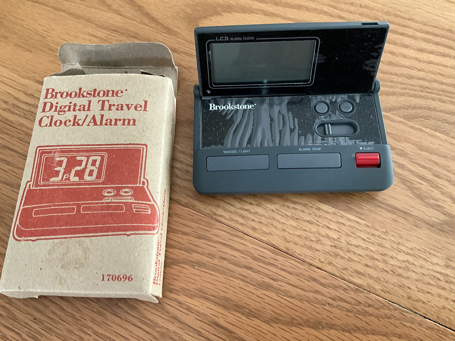 Vintage Brookstone Digital Travel Alarm Clock