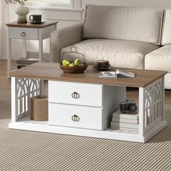 New Farmhouse Coffee Table with Storage