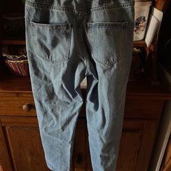 High Waist Ankle Grazer Mom Jean In Medium Blue-blues