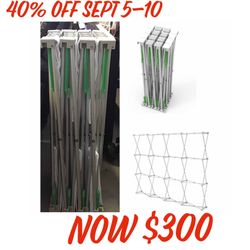 10ft Straight Velcro Fabric Pop Up 