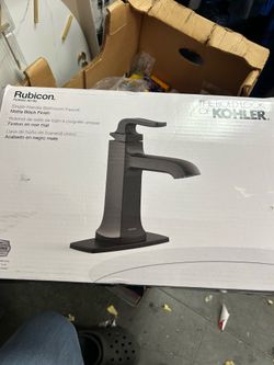 Rubicon Single Hole Single Handle Bathroom Faucet in Matte Black