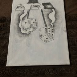Sad Girl L Canvass Drawing (Self Made)