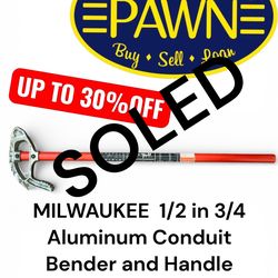 MILWAUKEE 1/2 in 3/4 Aluminum Conduit Bender and Handle