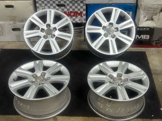 Audi Rims Wheels 17 Inch 7.50 Inch width silver color Factory 5 Lugs Bolt Pattern 112 mm set of 4