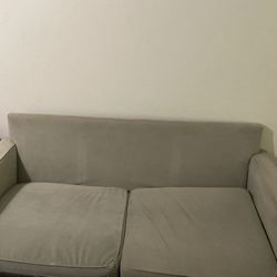 Grey Two Seat Love Seat