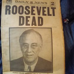 Newspaper  Death Of IROSAVELT