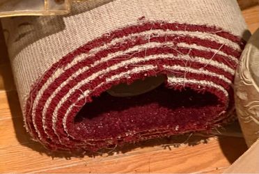 Burgundy carpet remnant