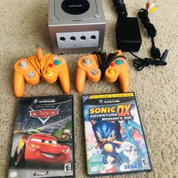 Nintendo GameCube Console System W/ Cords OEM and 2 Controllers and Games