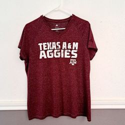 Women's Texas A&M Aggies Adidas Vneck Tshirt Size XL