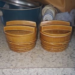 Vintage Brown Ceramic Bowls 